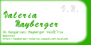 valeria mayberger business card